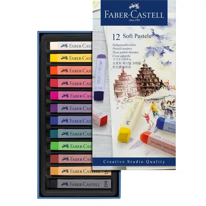 Viral Faber-Castell Creative Studio Soft Pastels Full Stick, Assorted Colors, Set of 12